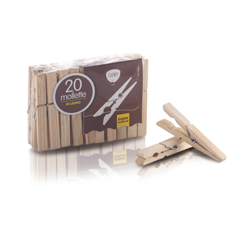 CLENDY MOLLETTE IN LEGNO X 16 PZ